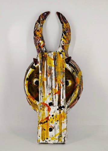 Max Modolo - sculptuur, Grande maschera scultorea da parete