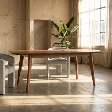 *WOONWINKEL* Uitschuifbare Eetafel Mangohout, Huis en Inrichting, Tafels | Eettafels, Verzenden, Nieuw