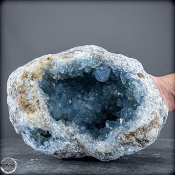 Natuurlijke celestiet-druse – Hemelsblauwe schat uit de
