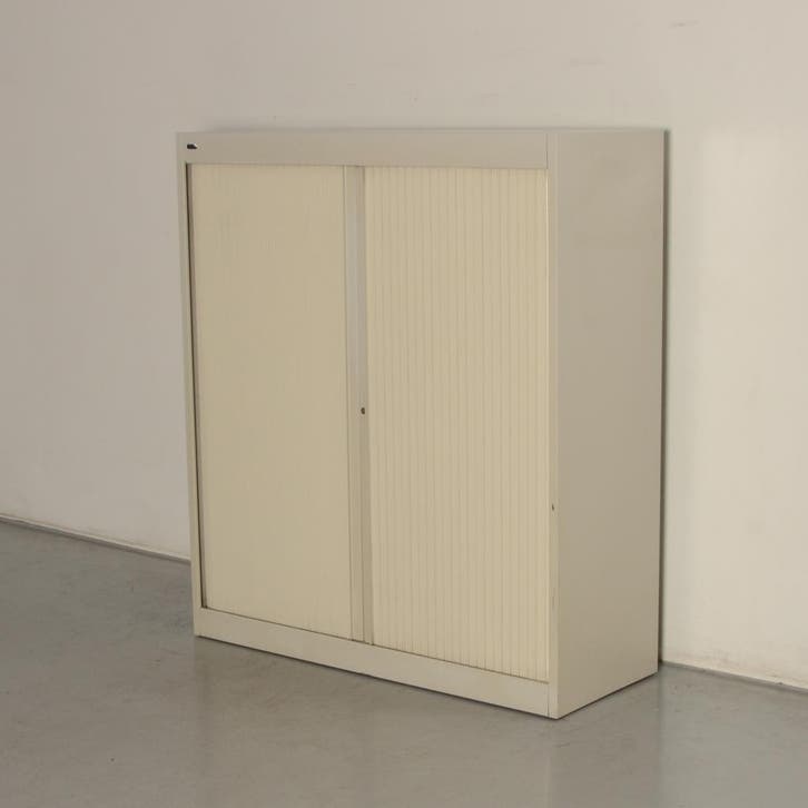 Emmein roldeurkast, lichtgrijs, 135 x 120 cm, incl. 2, Huis en Inrichting, Kasten | Roldeurkasten en Archiefkasten, Ophalen of Verzenden