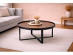 Veiling - Salontafel Hanna natural - Hout - Poot metaal zwar, Nieuw