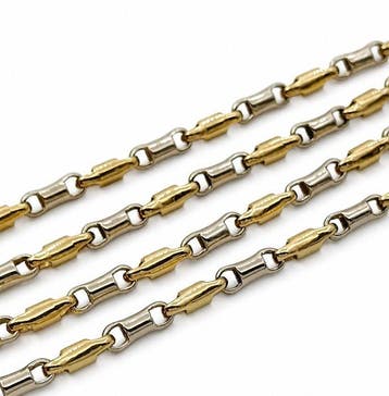 UnoAErre - Halsketting - 18 karaat Geel goud, Witgoud -, Sieraden, Tassen en Uiterlijk, Nieuw