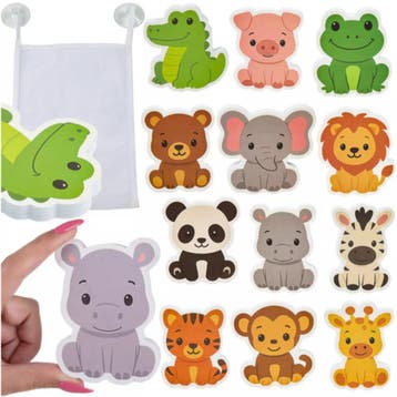 Kruzzel Badspeelgoed – schuimdieren set met 12 figuren en., Kinderen en Baby's, Ophalen of Verzenden, Nieuw