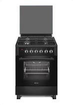€449 WIGGO WO-E609R(BB) SERIE 9 - GASFORNUIS -ZWART Showro, Witgoed en Apparatuur, Ophalen of Verzenden, Nieuw