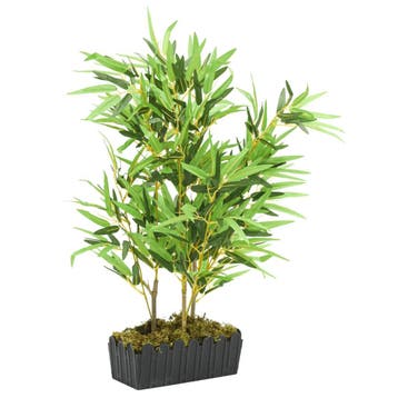 vidaXL Kunstplant bamboe 500 bladeren 80 cm groen, Verzenden, Nieuw