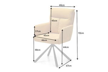 Draaibare retro stoel BIG GEORGE mosterdgeel met, Ophalen of Verzenden, Nieuw