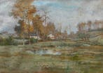 Paul Hermanus (1859-1911) - Herfstlandschap met boerderij