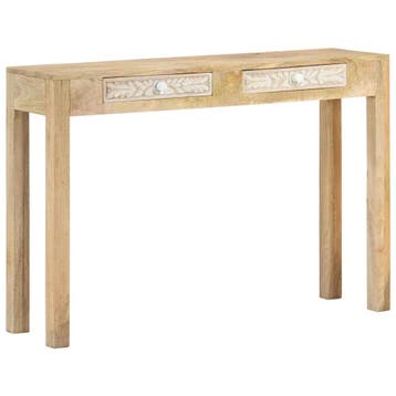 vidaXL Wandtafel 110x30x75 cm massief gebleekt mangohout, Verzenden, Nieuw, 60 cm of meer