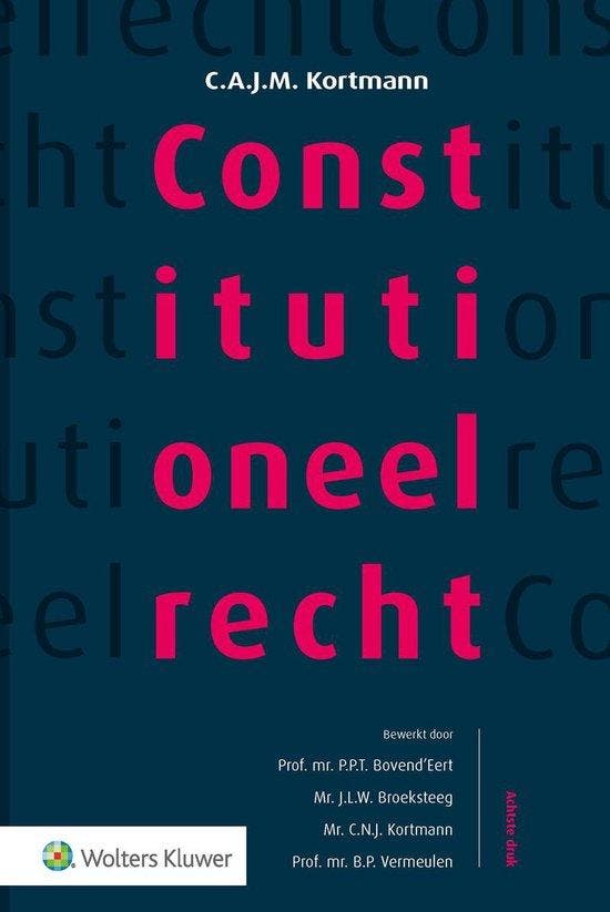 Constitutioneel recht, softcover editie, 9789013148763, Boeken, Studieboeken en Cursussen, Zo goed als nieuw, HBO, Verzenden