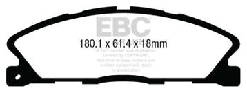 EBC 13+ Ford Taurus 3.5 Twin Turbo SHO Yellowstuff Front, Ophalen of Verzenden, Nieuw