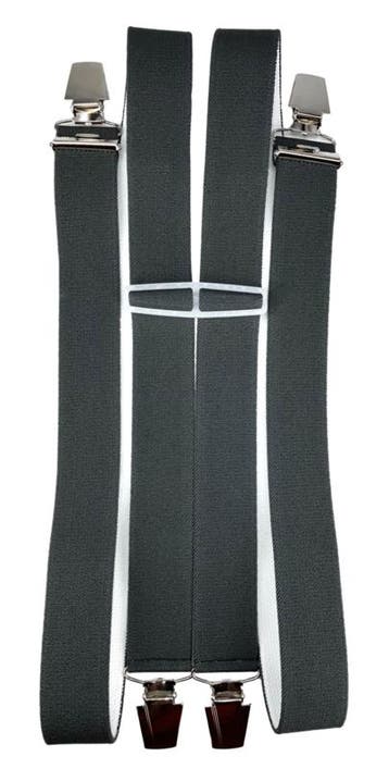 Grijze Bretels met 4 extra sterke clips, Verzenden, Nieuw