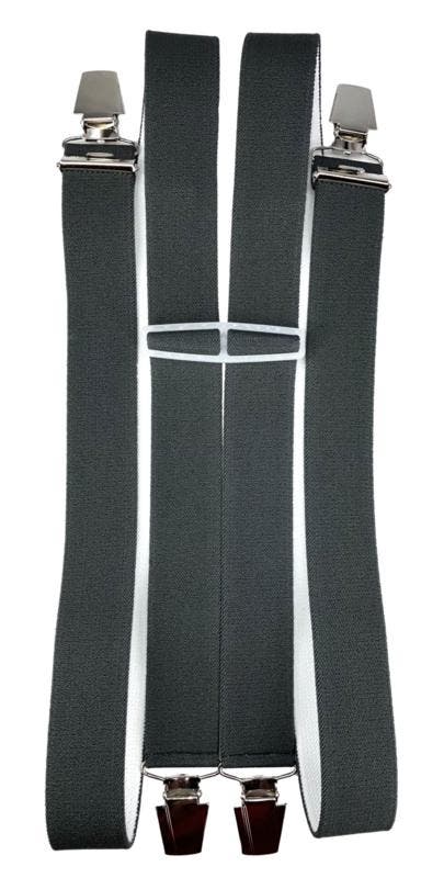 Grijze Bretels met 4 extra sterke clips, Kleding | Heren, Riemen en Ceinturen, Nieuw, Verzenden