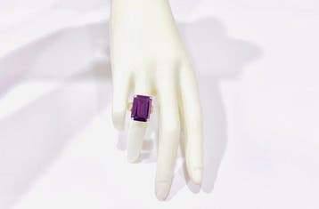 Zonder minimumprijs - Ring Zilver Amethist, Nieuw