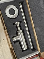 Wiesbaden Luxe bekersifon compact rond incl muurbuis en, Ophalen of Verzenden, Nieuw, Rvs, Bad