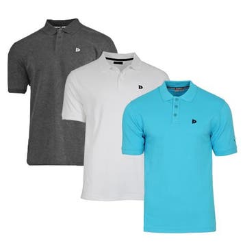 Donnay Donnay Heren - 3-Pack - Polo shirt Noah - Donkergrijs, Verzenden, Nieuw