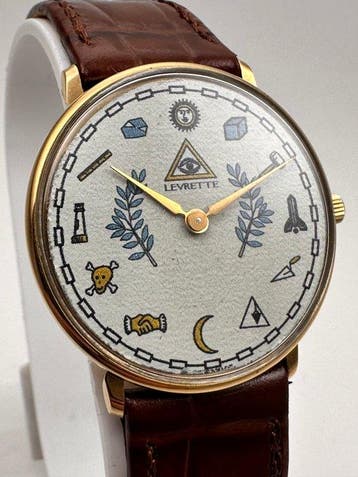 Cortébert - Hand-Painted Masonic Dial - Zonder minimumprijs, Nieuw