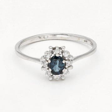 Zonder minimumprijs - Ring - 14 karaat Witgoud - Diamant -, Nieuw