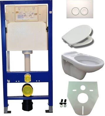 Geberit UP 100 +Neptunus WC+ Ultimo zitt.+ Delta 21 wit, Verzenden, Nieuw