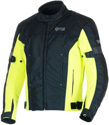 gms Lagos Zwart Geel Waterdichte Textiele Motorjas, Motoren, Kleding | Motorkleding, Nieuw met kaartje, Jas | textiel, Gms, Heren