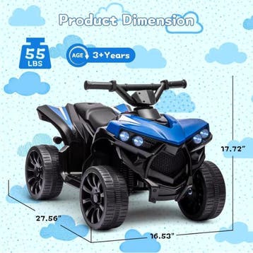 Elektrische Kinder Quad 6V met LED en Muziek, Verzenden, Nieuw