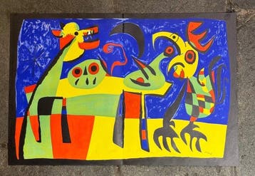 Joan Miro (1893-1983) - Le chien aboyant a la lune ... (Il