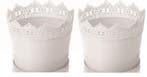 Bloempot PARIJS rond 14,5 cm Wit set van 2 stuks (Tuinieren), Verzenden, Nieuw