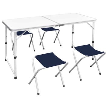 vidaXL Campingset inklapbaar en verstelbaar 120x60 cm, Verzenden, Nieuw