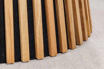 Ronde eettafel VALHALLA WOOD 120 cm naturel eiken kolomvoet, Huis en Inrichting, Ophalen of Verzenden, Nieuw