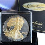 Verenigde Staten. Silver .999 Coloured 1 Oz. 1 Dollar, Postzegels en Munten, Edelmetalen en Baren