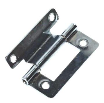Scharnier geknikt universeel 50mm (per 4 stuks) - nikkel, Ophalen of Verzenden, Nieuw