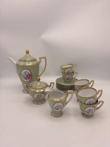 Royal Tettau - Koffieservies voor 6 (15) - Porselein, Antiek en Kunst