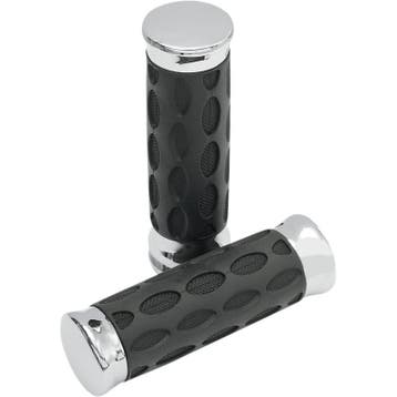 1 Handvatten | Drag Specialties Custom Rubber/Chrome vo..., Motoren, Onderdelen | Harley-Davidson, Nieuw
