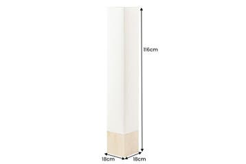 Staande lamp AGAPUNE 120cm bamboe naturel bruin met witte, Ophalen of Verzenden, Nieuw