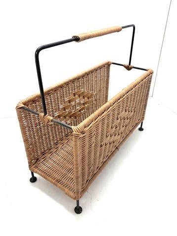 Tijdschriftenhouder - IJzer, Rattan