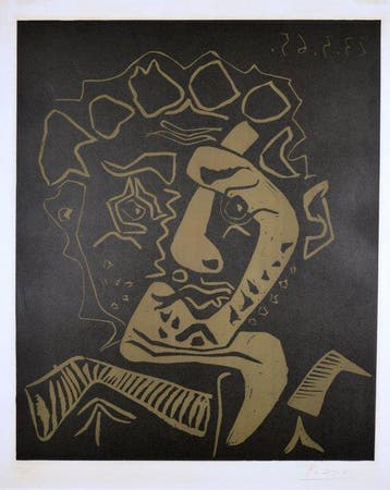 Pablo Picasso (1881-1973) - Tête dHistrion (Le Danseur), Antiek en Kunst