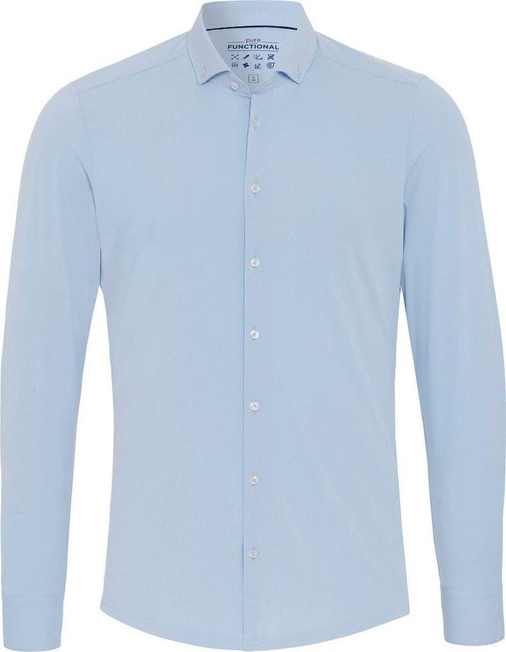 Pure Shirt Licht Blauw maat 44 Heren, Kleding | Heren, Overhemden, Blauw, Nieuw, Verzenden
