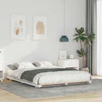 vidaXL Bedframe Wit 160 x 220 cm Massief grenenhout, Verzenden, Nieuw, Wit, Hout