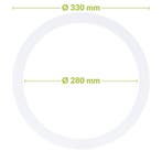 Luxar Verloopring Polystyreen Ø280-330mm Wit, Verzenden, Nieuw