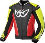 Berik Street Zwart Rood Geel Leren Motorjas, Nieuw met kaartje, Jas | textiel, Berik, Heren