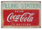 Coca Cola retro signs - unieke nostalgische wandborden, Verzamelen, Ophalen of Verzenden, Nieuw, Reclamebord