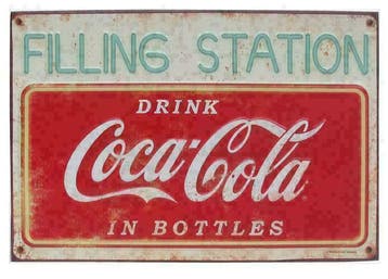 Coca Cola retro signs - unieke nostalgische wandborden, Ophalen of Verzenden, Nieuw, Reclamebord