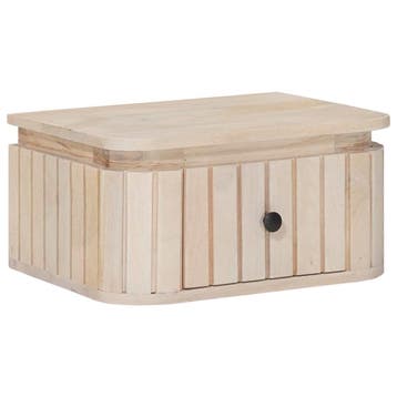 vidaXL Handgemaakt nachtkastje Wit 40 x 30 x 20 cm Massief, Minder dan 45 cm, Verzenden, Nieuw, Minder dan 55 cm