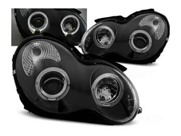 Angel Eyes koplampen Black geschikt voor Mercedes W203, Auto-onderdelen, Verzenden, Nieuw, Mercedes-Benz