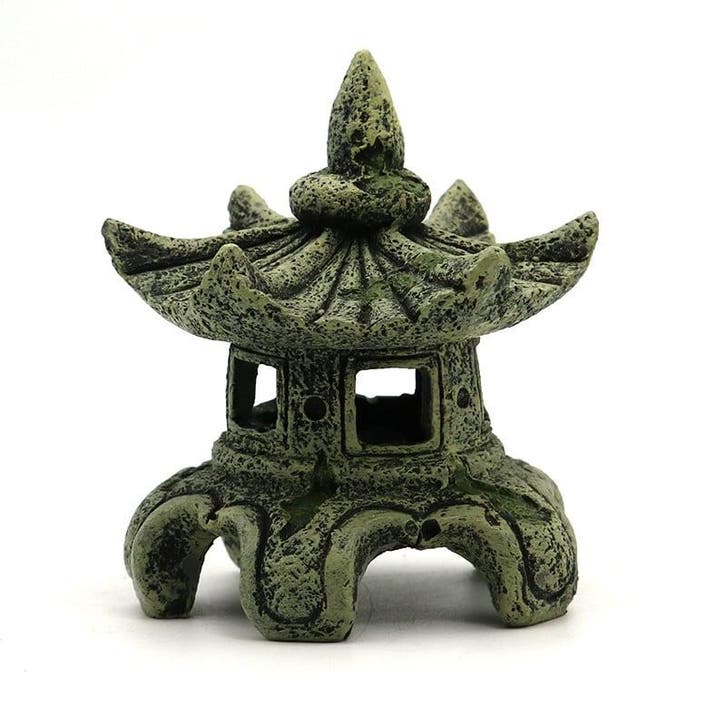 Japanse Tempel 10 cm / Aquariumdecoratie As-186, Dieren en Toebehoren, Vissen | Aquaria en Toebehoren, Gevuld zeewateraquarium