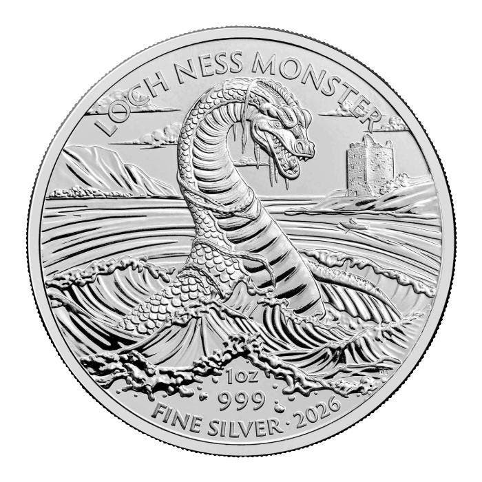 Loch Ness Monster 2026 1 oz Zilver, Postzegels en Munten, Edelmetalen en Baren, Zilver, Verzenden