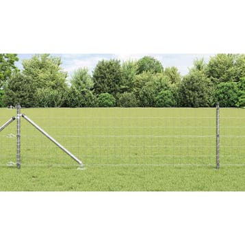 vidaXL Euro-hek met grondpennen 10 x 0,4 m Gegalvaniseerd, Verzenden, Nieuw, IJzer