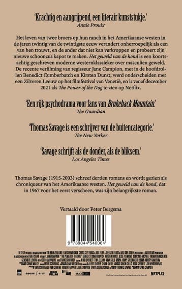 Het geweld van de hond 9789044546064 Thomas Savage, Boeken, Verzenden, Gelezen, Thomas Savage
