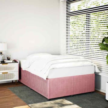 vidaXL Bedframe fluweel roze 120x200 cm, Verzenden, Nieuw, Twijfelaar, 120 cm