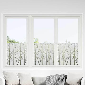 vidaXL Statische raamfolie Frosted bamboe 60 x 500 cm PVC, Verzenden, Nieuw