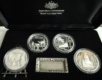 Australië. 5 Dollars 2006 Masterpieces in Silver, Set of 4